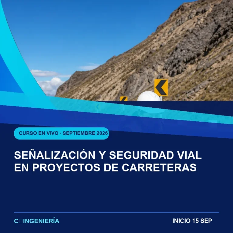 Señalización y Seguridad Vial en Proyectos de Carreteras - curso en vivo de C-Ingeniería, septiembre 2026