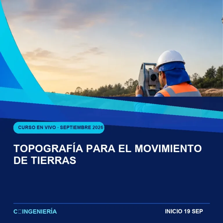 Topografía para el Movimiento de Tierras - curso en vivo de C-Ingeniería, septiembre 2026