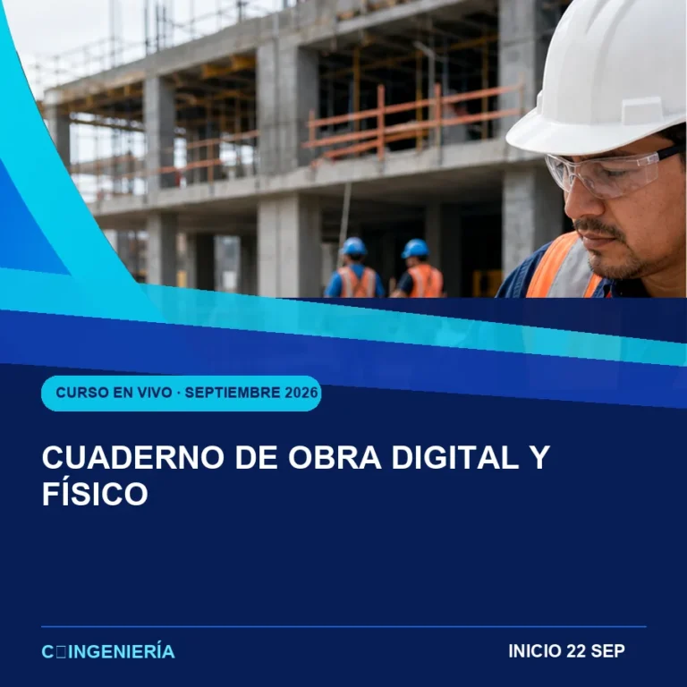 Cuaderno de Obra Digital y Físico - curso en vivo de C-Ingeniería, septiembre 2026