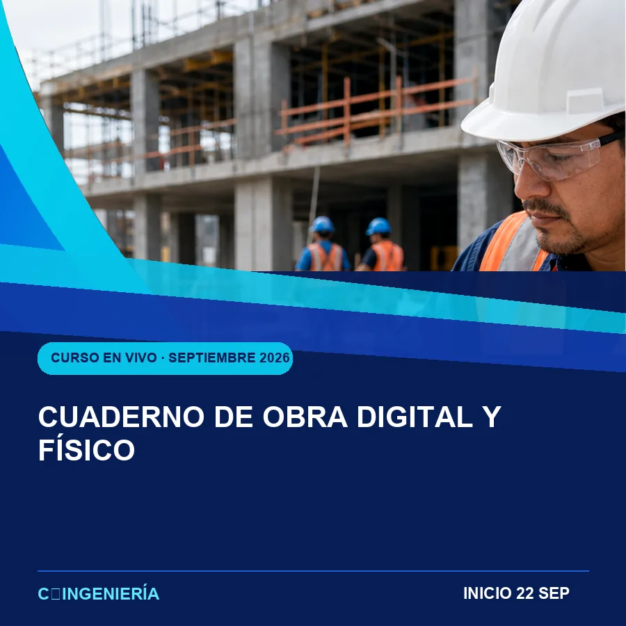 Cuaderno de Obra Digital y Físico - curso en vivo de C-Ingeniería, septiembre 2026