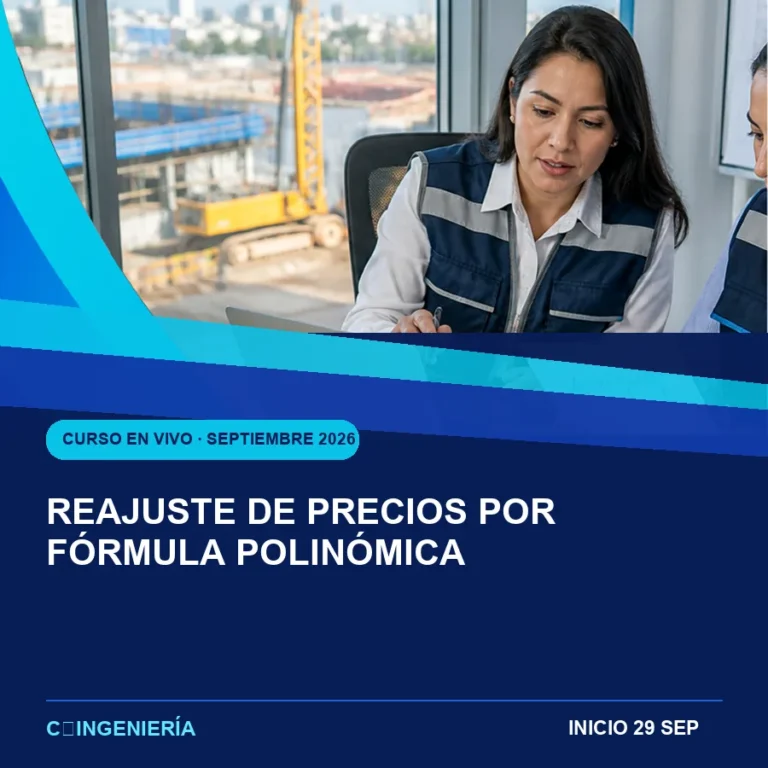 Reajuste de Precios por Fórmula Polinómica - curso en vivo de C-Ingeniería, septiembre 2026