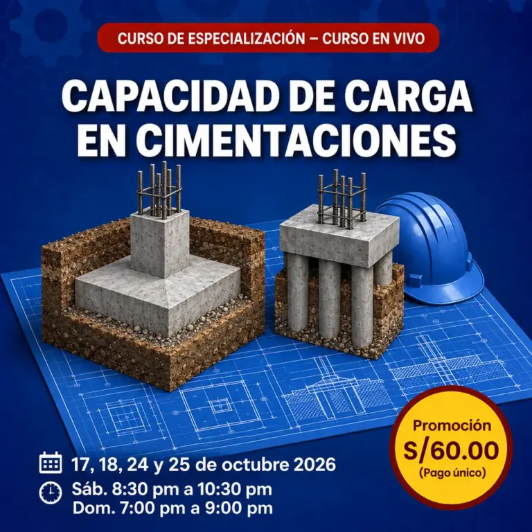 Capacidad de Carga en Cimentaciones - curso en vivo de C-Ingeniería, octubre 2026