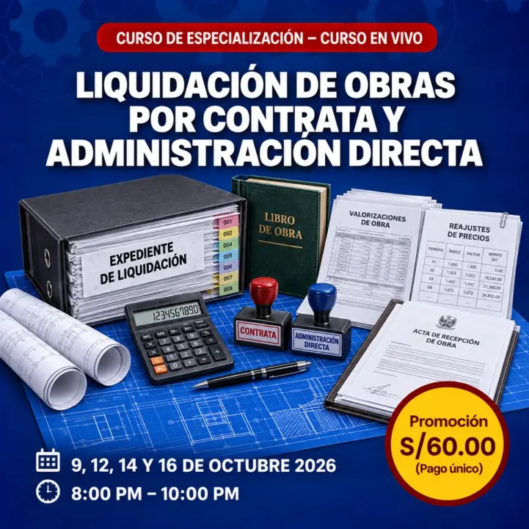 Liquidación de Obras por Contrata y Administración Directa - curso en vivo de C-Ingeniería, octubre 2026